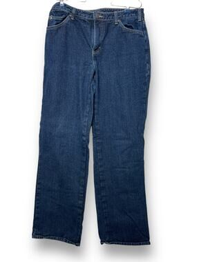 Dickies Flannel Lined Jeans Womens Size 12 Tall Straight Leg Mid Rise Cotton